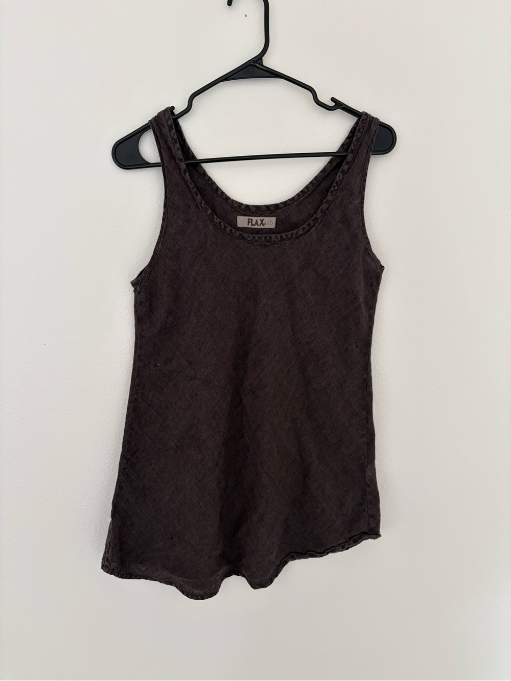 FLAX by Jeanne Engelhart 100% Linen Gray Tank Top Women’s SMALL